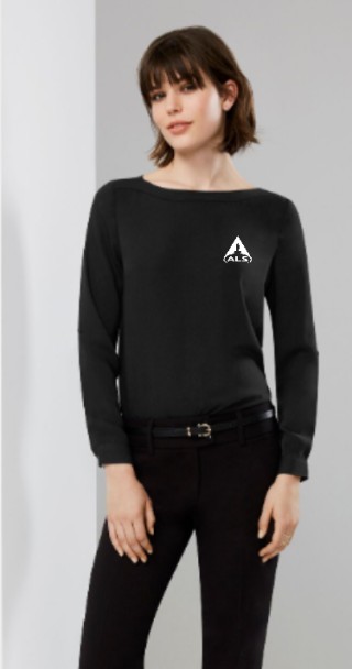 Biz Women's Madison Boatneck Blouse:Black