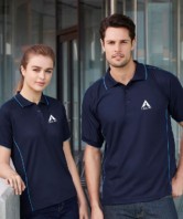 Biz Men's Resort Polo-Navy/Sky 