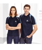 Biz Women's Triton Polo-Navy/Sky 